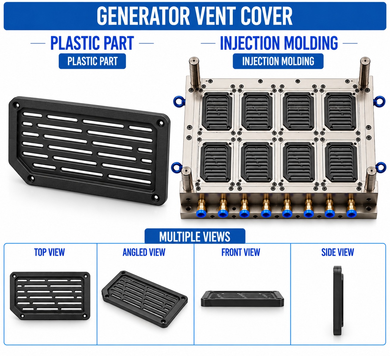 Generator Plastic Vent Cover Mould and Moulding Service
